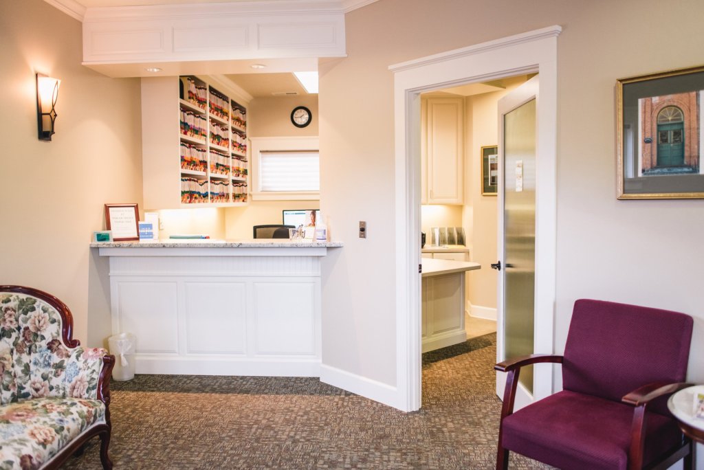 View of the front desk