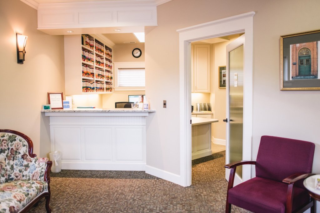 View of the front desk