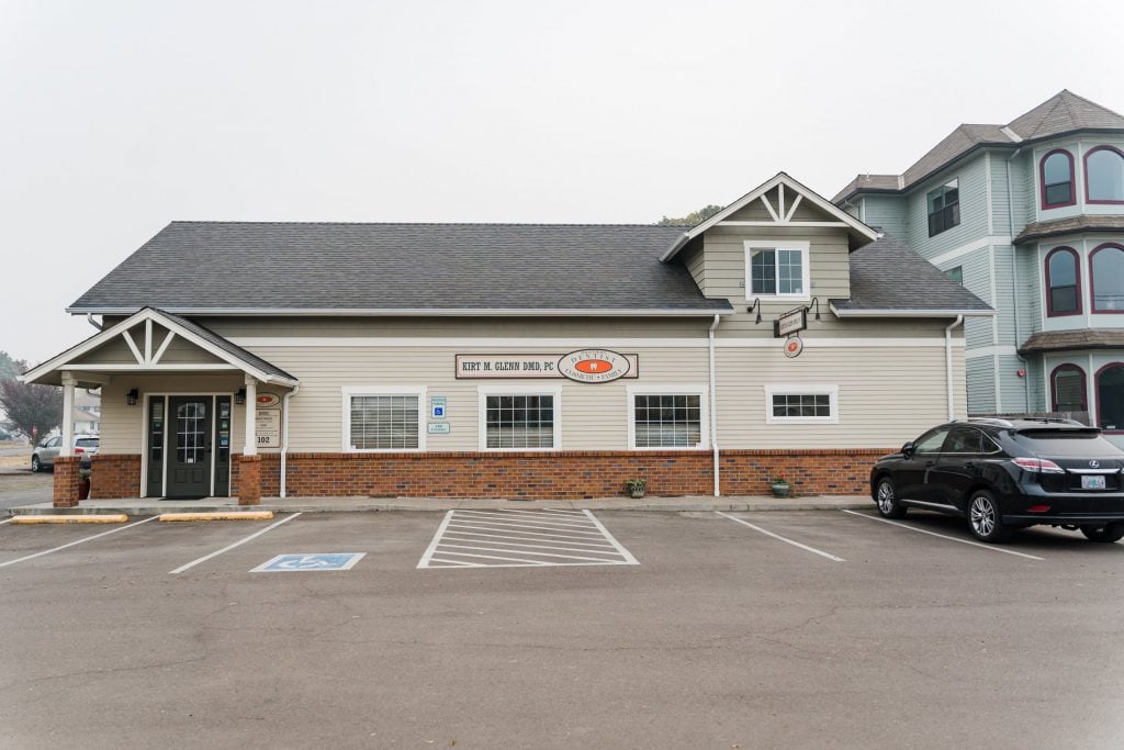 front of office building
